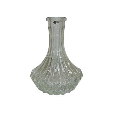 Base de cristal grande VG Medusa Transparente para cachimba, base decorativa con diseño acanalado