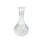 Base cristal cachimba grande DASH UOVO CUTS White diseño geométrico