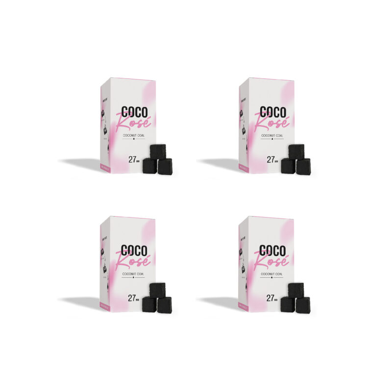 Carbón natural Coco Rosé 27mm pack 4kg cachimba - Oferta carbón coconut coal