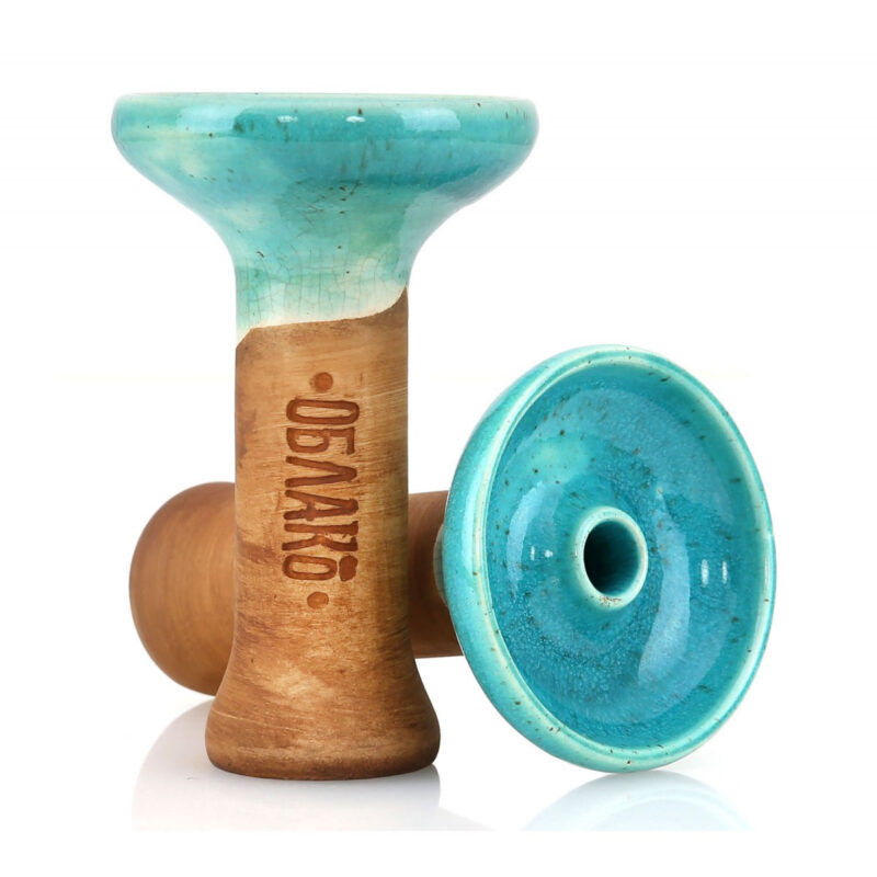 Cazoleta Phunnel Oblako L Esmalte Blue Eye turquesa con mango madera