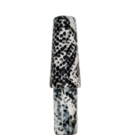 Conector de manguera piel de serpiente para cachimbas, diseño estampado blanco y negro