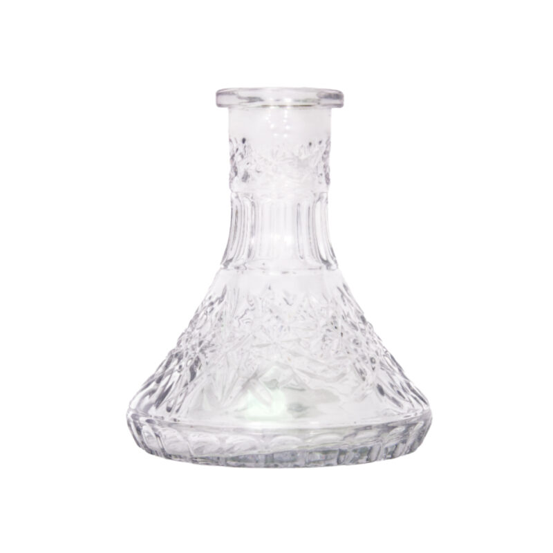 Base de cristal mini transparente Helium Moebius para cachimba - Tienda España