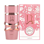 Yara Elixir Lattafa 100ml - Perfume árabe eau de parfum con caja rosa y diseño floral