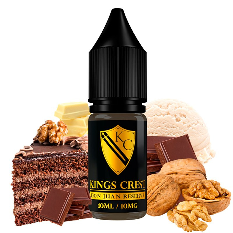 King Crest Don Juan Reserve Nic Salt 10ml 10mg - Líquido vapeo con sabor chocolate nueces
