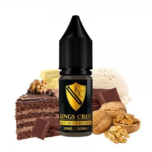 King Crest Don Juan Reserve Nic Salt 10ml 20mg - Líquido cachimba con sabor chocolate nueces