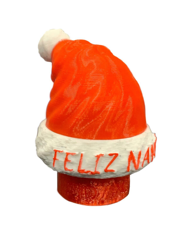 Gorro Navidad 3D rojo y blanco con texto Feliz Navidad para boquillas cachimbas