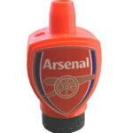 Boquilla 3D Arsenal roja con escudo y cañón, accesorio cachimba premium España