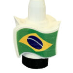 Boquilla 3D Bandera Brasil para cachimbas - Accesorio colorido y oficial