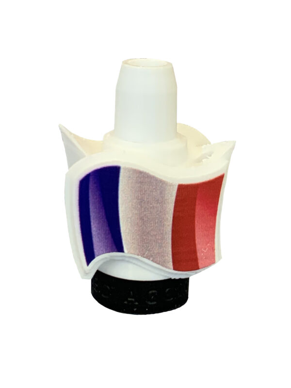 Boquilla 3D Bandera Francia para cachimbas - Diseño tricolor azul blanco rojo