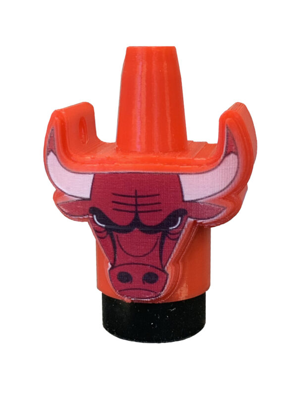 Boquilla 3D Chicago Bulls para cachimba, diseño oficial del equipo NBA en rojo y negro
