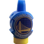 Boquilla 3D Golden State Warriors cachimba azul y amarilla con logo del equipo