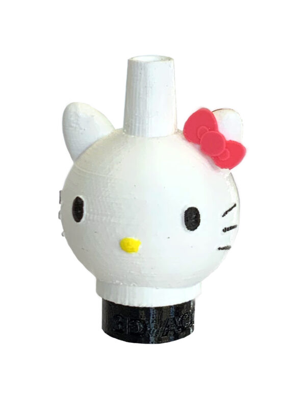 Boquilla 3D Hello Kitty Gatito blanca con lazo rosa para cachimbas España