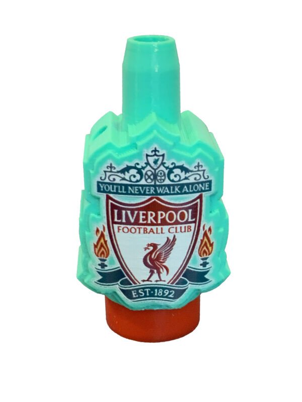 Boquilla 3D Liverpool Verde cachimba con escudo del club de fútbol