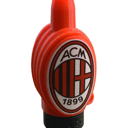 Boquilla 3D AC Milan roja oficial con escudo y año 1899 para cachimbas
