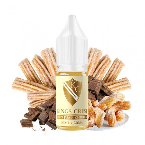 King Crest Don Juan Churro Nic Salt 10ml sabor churro chocolate - Líquido vapeo