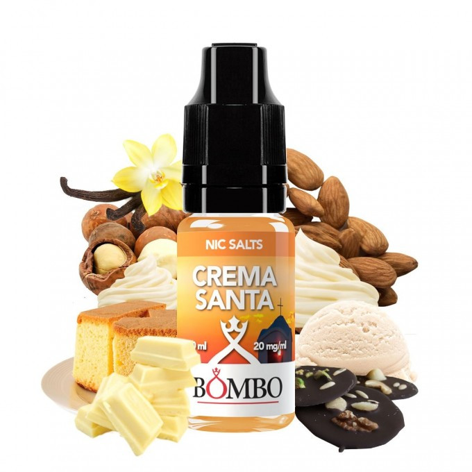 Bombo Crema Santa Nic Salt 10ml - Líquido vaping con almendra, vainilla y crema