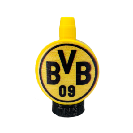 Boquilla 3D BVB 09 Borussia Dortmund amarilla y negra para cachimba