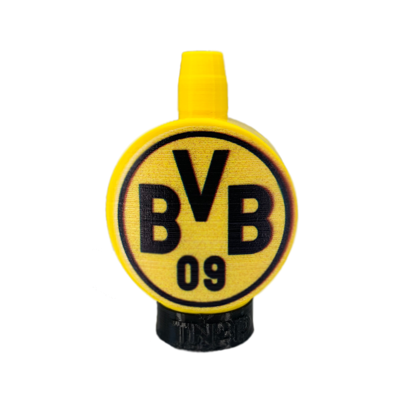 Boquilla 3D BVB 09 Borussia Dortmund amarilla y negra para cachimba