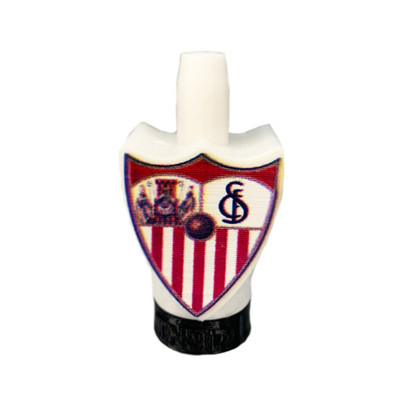 Boquilla 3D Sevilla cachimba España - Diseño escudo rojo blanco marca S