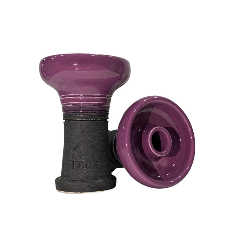 Cazoleta turca TGS Nilo 1.0 Purple con bowl de cerámica morada y base negra