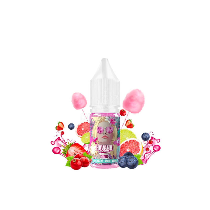 Havana Dream Nic Salts Pink 10ml líquido vapeo sales nicotina fresa arándano algodón rosa