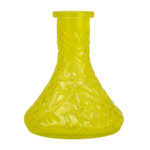 Base Mini Amarilla Tallada para cachimba - Base de cachimba tallada en color amarillo