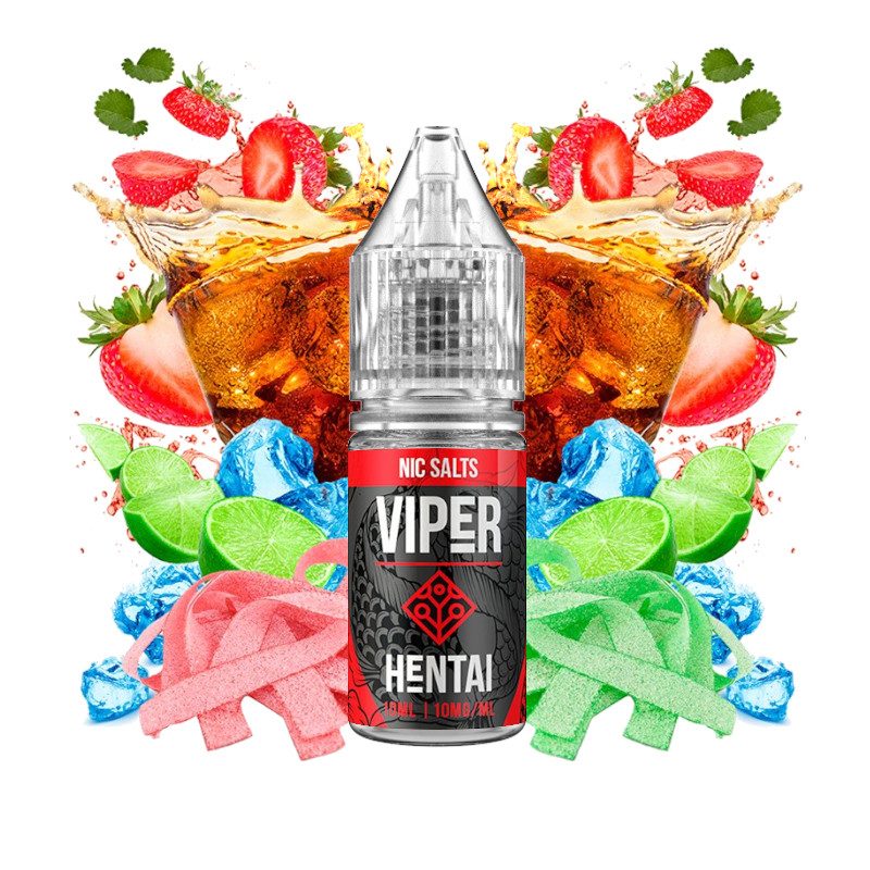 Viper Nic Salt Hentai 10ml - Líquido cigarrillo electrónico con sabor fresa y lima