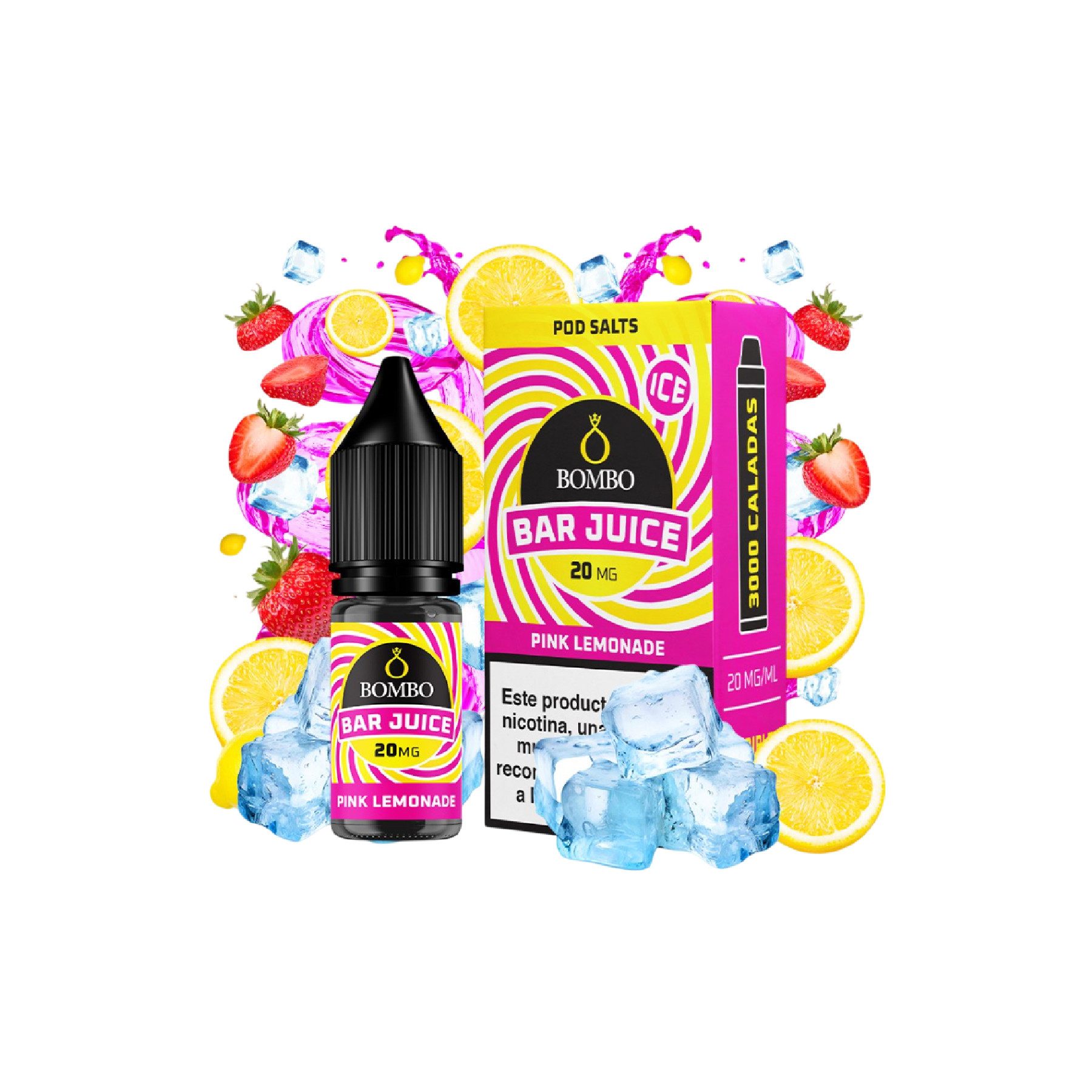 13526 Bombo Bar Juice Pink Lemonade Ice 10ml 20mg - Imagen 1