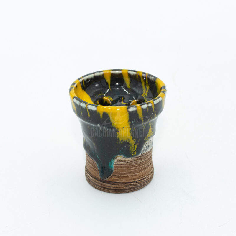 Kolos Bowl Mita Amarillo/Negro — Cachimba Planet