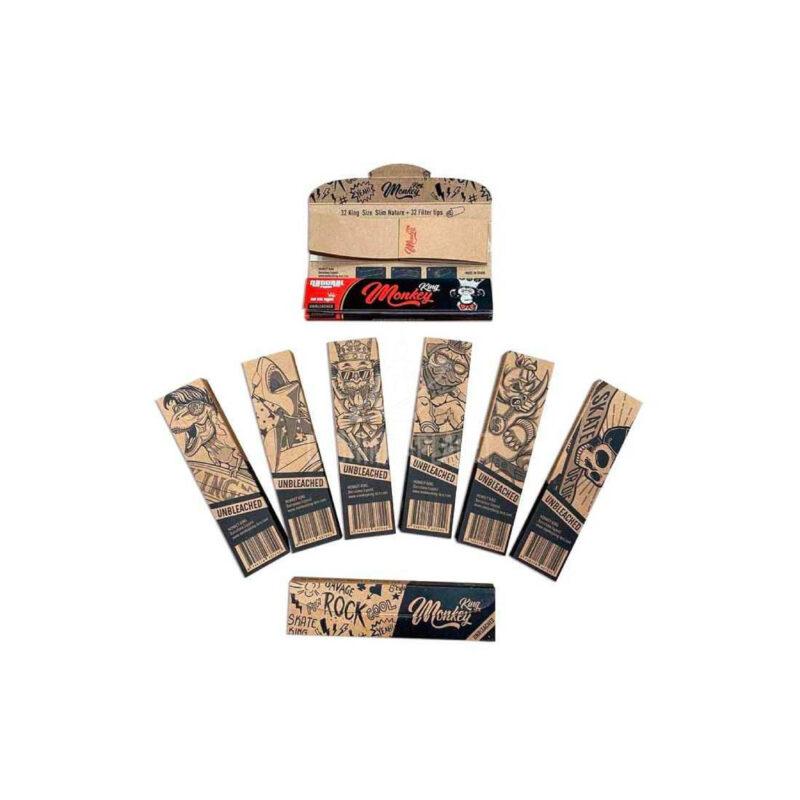 Papel Monkey King Pack Trimix Unbleached — Cachimba Planet