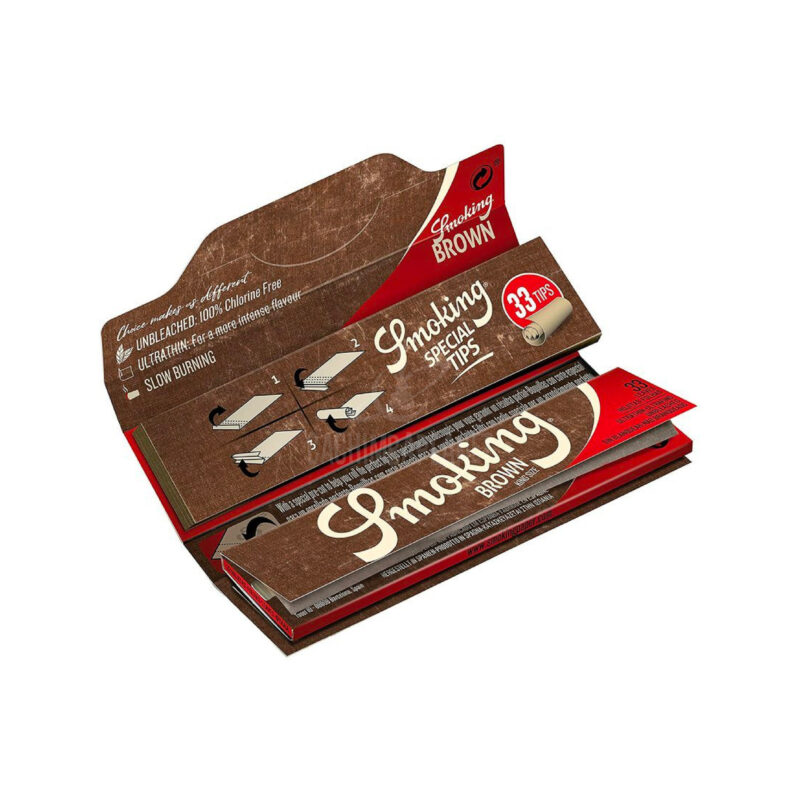 Papel Smoking Brown King Size Unbleached (Incluye — Cachimba Planet