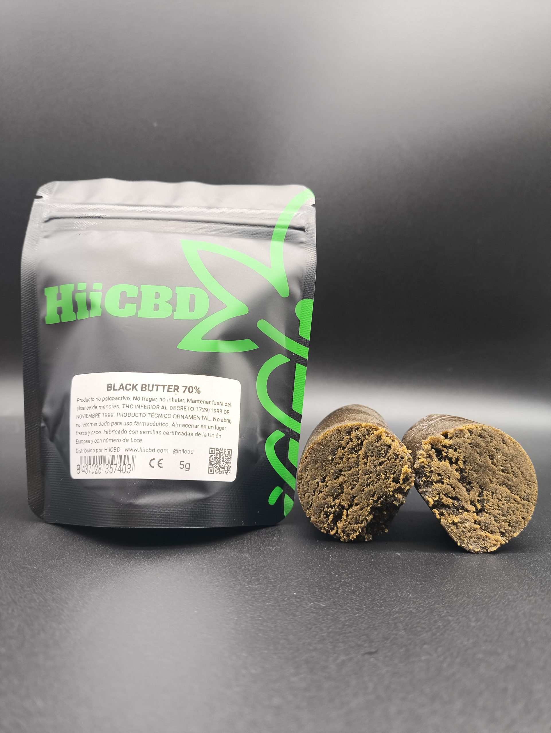 14519 HiiCBD Hash Black Butter 3gr 70D - Imagen 1